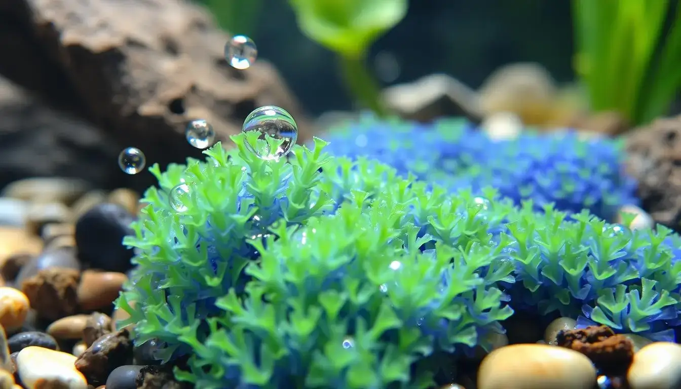 Green Blue Algae in Aquarium
